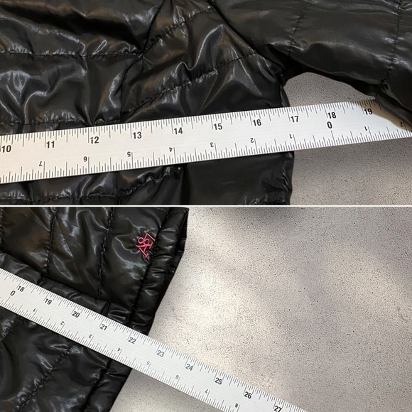 Aeropostale Black & Pink Patent Puffer Zip Up Jacket - Picture 6 of 6